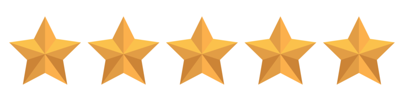 yellow-five-stars-quality-rating-icons-5-stars-icon-five-star-sign-rating-symbol-transparent-background-illustration-png Five gold stars are evenly spaced in a horizontal row on a black background.